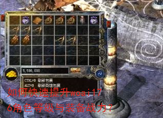 如何快速提升woai176角色等级与装备战力? 如何快速提升woai176角色等级与装备战力?