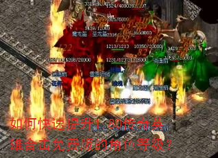 如何快速提升1.80传奇英雄合击免费版的角色等级? 如何快速提升1.80传奇英雄合击免费版的角色等级?