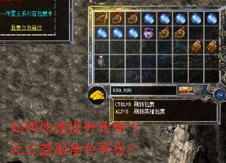如何快速提升传奇十元公益服角色等级? 如何快速提升传奇十元公益服角色等级?