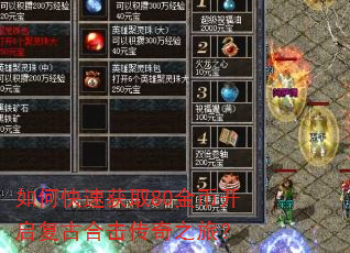 如何快速获取80金币开启复古合击传奇之旅? 如何快速获取80金币开启复古合击传奇之旅?