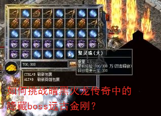 如何挑战暗黑火龙传奇中的隐藏boss远古金刚? 如何挑战暗黑火龙传奇中的隐藏boss远古金刚?