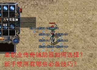 单职业传奇辅助器如何选择?新手使用有哪些必备技巧? 单职业传奇辅助器如何选择?新手使用有哪些必备技巧?