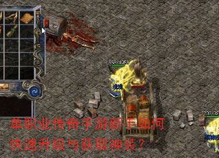 单职业传奇手游新手如何快速升级与获取神装? 单职业传奇手游新手如何快速升级与获取神装?